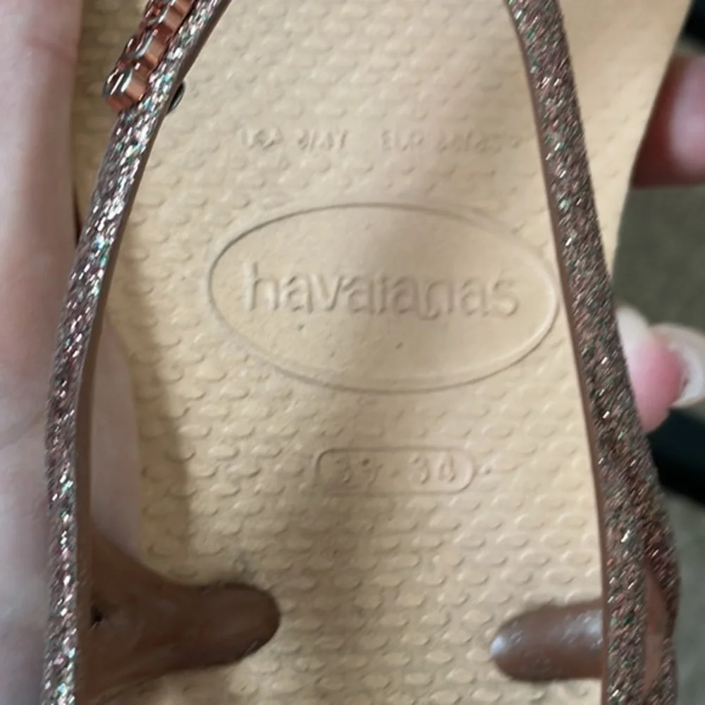 Havaianas Girls ballet rose size 3/4 youth GUC
